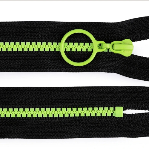 Reißverschluss - 25 cm Länge - schwarz - grün